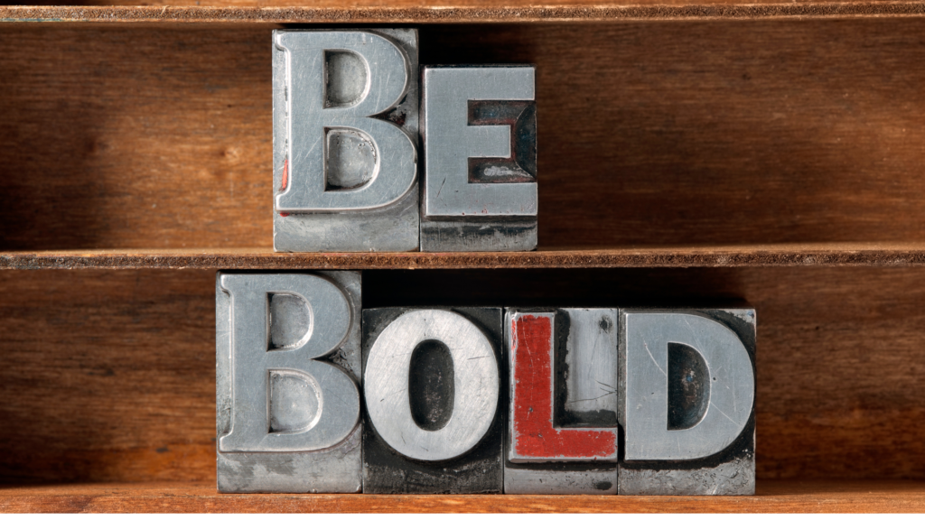 A post talking about Be Bold